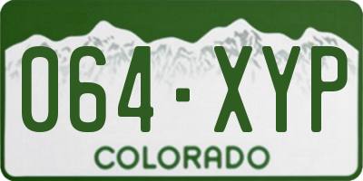 CO license plate 064XYP