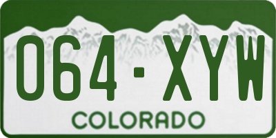 CO license plate 064XYW