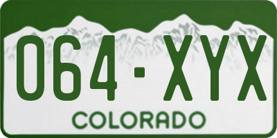 CO license plate 064XYX