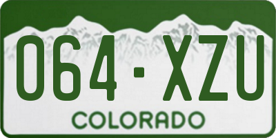 CO license plate 064XZU