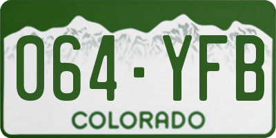 CO license plate 064YFB