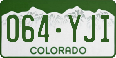 CO license plate 064YJI