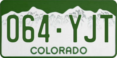 CO license plate 064YJT