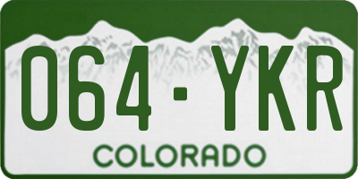 CO license plate 064YKR