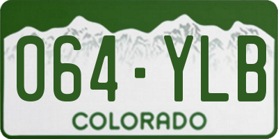 CO license plate 064YLB