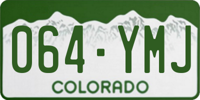 CO license plate 064YMJ