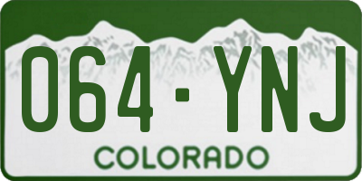 CO license plate 064YNJ