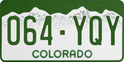 CO license plate 064YQY
