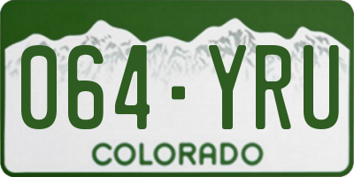 CO license plate 064YRU