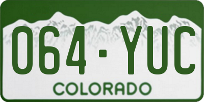 CO license plate 064YUC