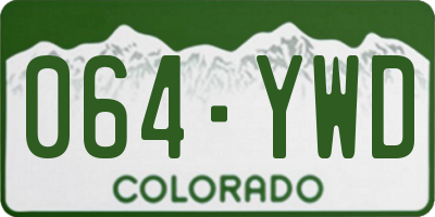 CO license plate 064YWD