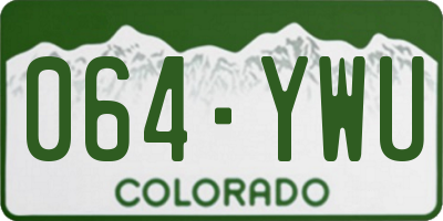 CO license plate 064YWU