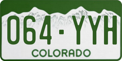 CO license plate 064YYH