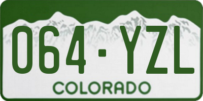 CO license plate 064YZL