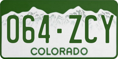 CO license plate 064ZCY
