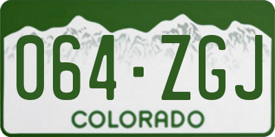 CO license plate 064ZGJ