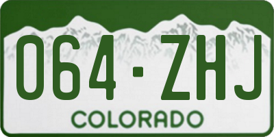 CO license plate 064ZHJ