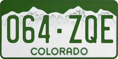 CO license plate 064ZQE