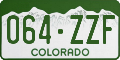CO license plate 064ZZF