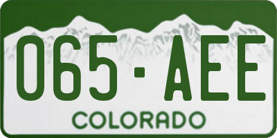 CO license plate 065AEE