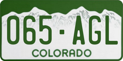 CO license plate 065AGL