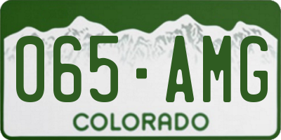CO license plate 065AMG