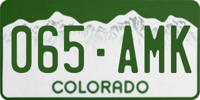 CO license plate 065AMK