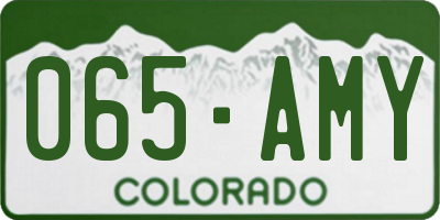 CO license plate 065AMY