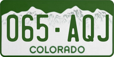 CO license plate 065AQJ
