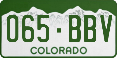 CO license plate 065BBV