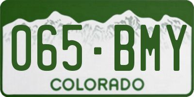 CO license plate 065BMY