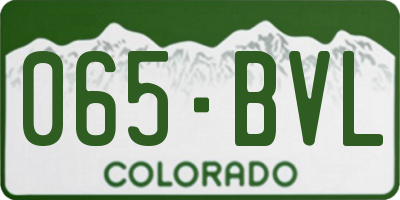 CO license plate 065BVL