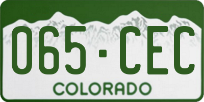 CO license plate 065CEC
