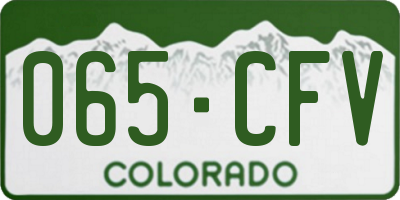 CO license plate 065CFV