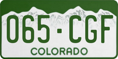 CO license plate 065CGF