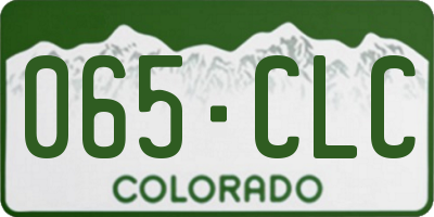 CO license plate 065CLC