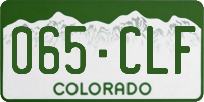 CO license plate 065CLF