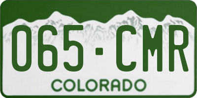 CO license plate 065CMR