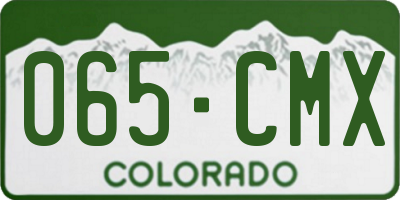 CO license plate 065CMX