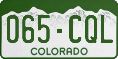 CO license plate 065CQL