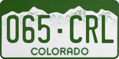 CO license plate 065CRL