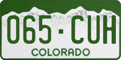 CO license plate 065CUH