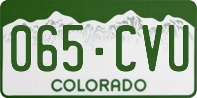 CO license plate 065CVU