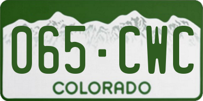 CO license plate 065CWC