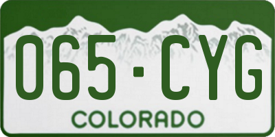CO license plate 065CYG