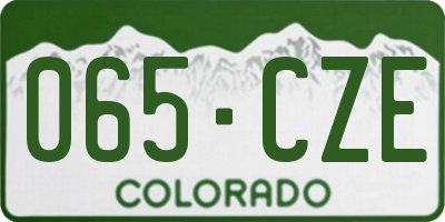 CO license plate 065CZE