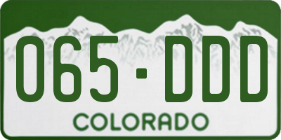 CO license plate 065DDD