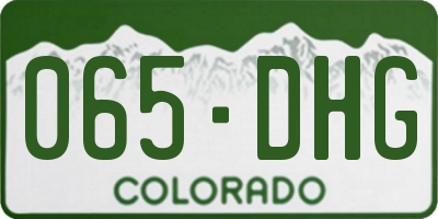 CO license plate 065DHG