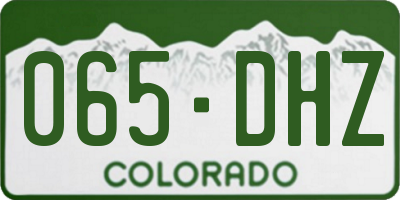 CO license plate 065DHZ