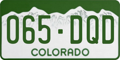 CO license plate 065DQD